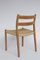 Mid-Century Model 84 Dining Chairs in Teak with Papercord Seats by Niels O. Møller for J.L. Moller, 1970s, Set of 6, Image 9