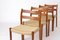 Mid-Century Model 84 Dining Chairs in Teak with Papercord Seats by Niels O. Møller for J.L. Moller, 1970s, Set of 6 3