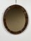 Mid-Century Danish Teak & Rosewood Oval Mirror, 1960s 1