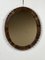 Miroir Ovale Mid-Century en Teck et Palissandre, Danemark, 1960s 1