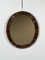 Mid-Century Danish Teak & Rosewood Oval Mirror, 1960s 2