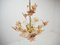 Mid-Century Flowers Chandelier in Glass and Brass, 1960s, Image 4