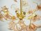 Mid-Century Flowers Chandelier in Glass and Brass, 1960s 2