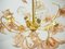 Mid-Century Flowers Chandelier in Glass and Brass, 1960s, Image 2