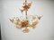 Mid-Century Blumen Kronleuchter aus Glas & Messing, 1960er 10