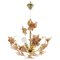 Mid-Century Flowers Chandelier in Glass and Brass, 1960s 1