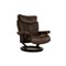 Brauner Magic Ledersessel & Fußhocker von Stressless, 2 . Set 6