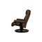 Brown Leather Magic Armchair & Footstool from Stressless, Set of 2 9