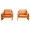 Cognac Leather Ds-61 Armchairs from De Sede, 1970s, Set of 2 1