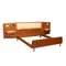 Vintage Bed in Teak and Marble, 1950s, Image 1