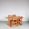 Mesa de comedor y sillas de pino, Suecia, años 70. Juego de 5, Imagen 3