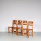 Pine Dining Table and Chairs, Sweden, 1970s, Set of 5, Image 12