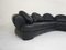 Sectional Sofa in Black Leather attributed to Wiener Werkstätte, 1980s, Set of 4, Image 9