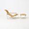 Pulkka Lounge Chair with Ottoman by Ilmari Lappalainen for Asko, 1960s, Set of 2 3