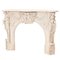 French Louis XV Style White Marble Fireplace with Cupids, 1800s 3