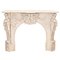 French Louis XV Style White Marble Fireplace with Cupids, 1800s 2