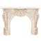 French Louis XV Style White Marble Fireplace with Cupids, 1800s, Image 2