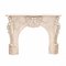 French Louis XV Style White Marble Fireplace with Cupids, 1800s, Image 1