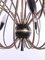 Grand Lustre à 24 Lampes Mid-Century en Laiton de Stilnovo, Italie, 1950s 3
