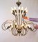 Grand Lustre à 24 Lampes Mid-Century en Laiton de Stilnovo, Italie, 1950s 6