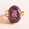 Vintage 18k Yellow Gold Cocktail Ring with Amethyst, 1960s 2