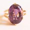 Vintage 18k Yellow Gold Cocktail Ring with Amethyst, 1960s 8