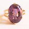 Vintage 18k Yellow Gold Cocktail Ring with Amethyst, 1960s, Image 8