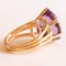 Vintage 18k Yellow Gold Cocktail Ring with Amethyst, 1960s, Image 4