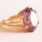 Vintage 18k Yellow Gold Cocktail Ring with Amethyst, 1960s 3