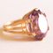 Vintage 18k Yellow Gold Cocktail Ring with Amethyst, 1960s, Image 3