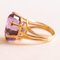 Vintage 18k Yellow Gold Cocktail Ring with Amethyst, 1960s 7