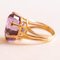 Vintage 18k Yellow Gold Cocktail Ring with Amethyst, 1960s, Image 7