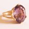 Vintage 18k Yellow Gold Cocktail Ring with Amethyst, 1960s, Image 1