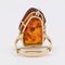 Vintage 14K Yellow Gold Amber Ring, 1970s 5