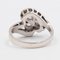 Vintage 14K White Gold Cut Diamond Trefoil Ring, 1940s 5