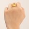 Vintage 14K Yellow Gold Cocktail Ring with Citrine, 1960s 15