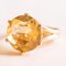 Vintage 14K Yellow Gold Cocktail Ring with Citrine, 1960s 6