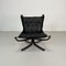 Mid-Century Black Leather Low Backed Falcon Chair by Sigurd Resell 4