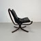 Mid-Century Black Leather Low Backed Falcon Chair by Sigurd Resell 2
