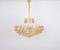 Large Gilt Brass Chandelier attributed to Sciolari for Palwa, Germany, 1970s 2