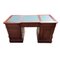 Mahogany Yew Writing Desk with 6 Drawers, Image 7