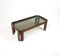 Vintage Italian Coffee Table in Wood and Glass by Afra & Tobia Scarpa for Cassina, 1960s 2