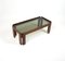 Vintage Italian Coffee Table in Wood and Glass by Afra & Tobia Scarpa for Cassina, 1960s, Image 2