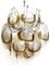 Vintage Italian Murano Chandelier with 24 Clear and Amber, 1980s, Image 1
