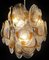 Vintage Italian Murano Chandelier with 24 Clear and Amber, 1980s 9