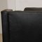 Vintage 2213 Drei-Sitzer Sofa aus patiniertem schwarzem Leder von Børge Mogensen für Fredericia 16