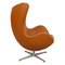 Egg Chair in Whisky Nevada Aniline Leather by Arne Jacobsen for Fritz Hansen, 2000s 2