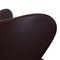 Chaise Egg en Cuir Nevada Aniline Chocolat par Arne Jacobsen pour Fritz Hansen, 2000s 9