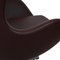 Egg Chair in Chocolate Nevada Aniline Leather by Arne Jacobsen for Fritz Hansen, 2000s 5