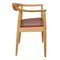 The Chair in Lacquered Oak and Anilin Leather by Hans Wegner for PP Møbler, 2000s 2